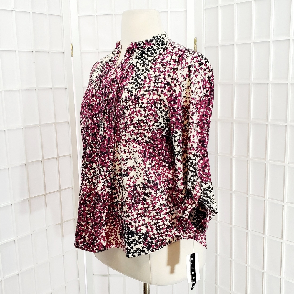 NWT NY Collection Roll Tab Sleeve Shirt - PXL - Picture 3 of 5